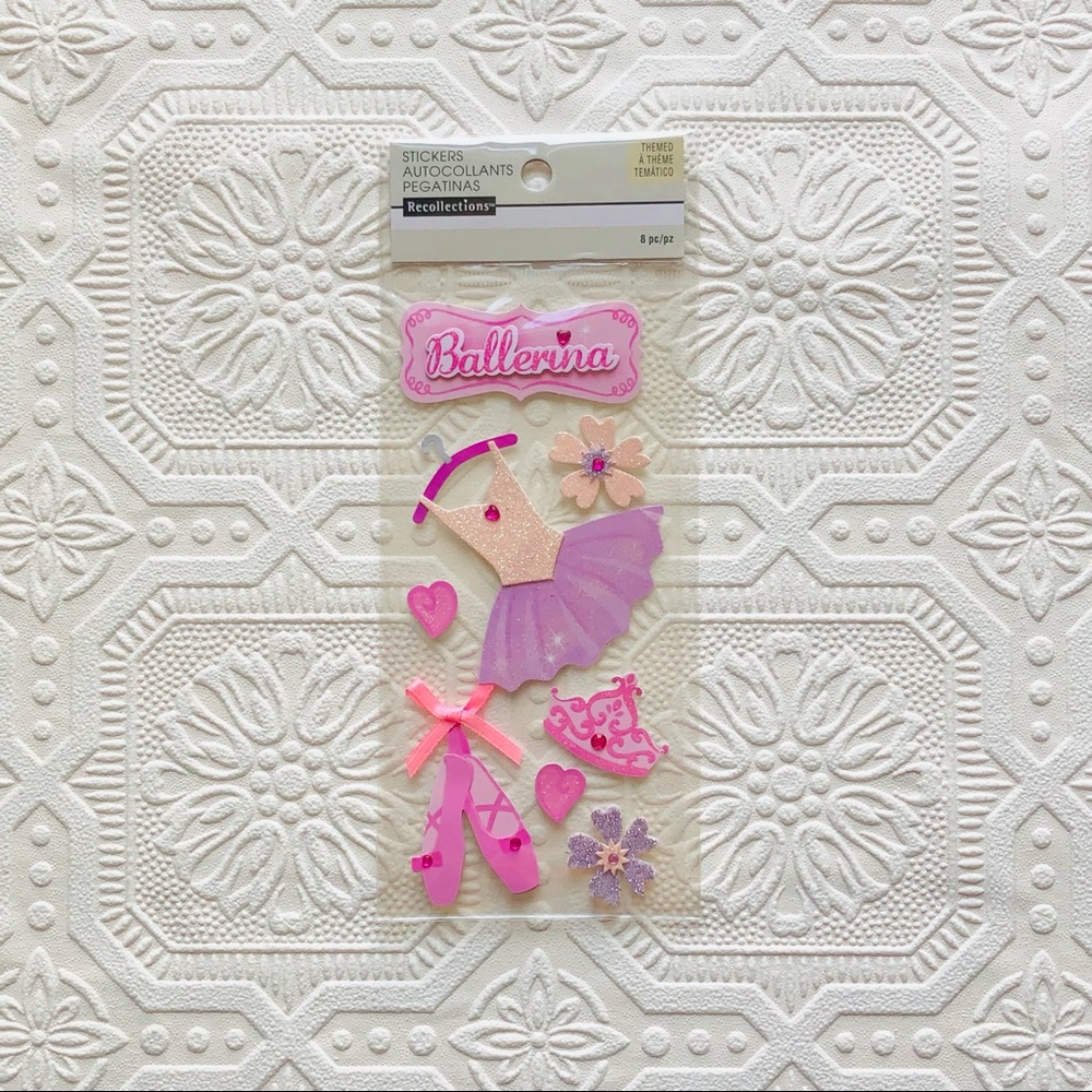 Recollections Ballerina Themed Stickers 8 pc